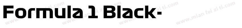 Formula 1 Black字体转换